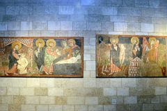 New York Cloisters 13 002 Fuentiduena Chapel - The Miracle of Christ Raising Lazarus from the Dead and The Temptation of Christ by the Devil - Spain 1120-1140.jpg